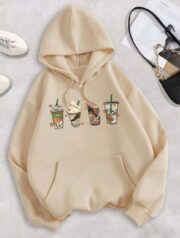 هودي "Coffee" قطن أوفر سايز - تشكيلة ألوان الشتاء - Image 3