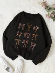 سويت شيرت "ليوبارد بو" (Leopard Bows Sweatshirt)