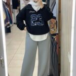 طقم رياضي (هودي نص سوسته + بنطلون وايد ليج) سمر ميلتون